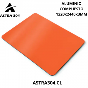 Plancha aluminio compuesto naranjo 1220x2440mm