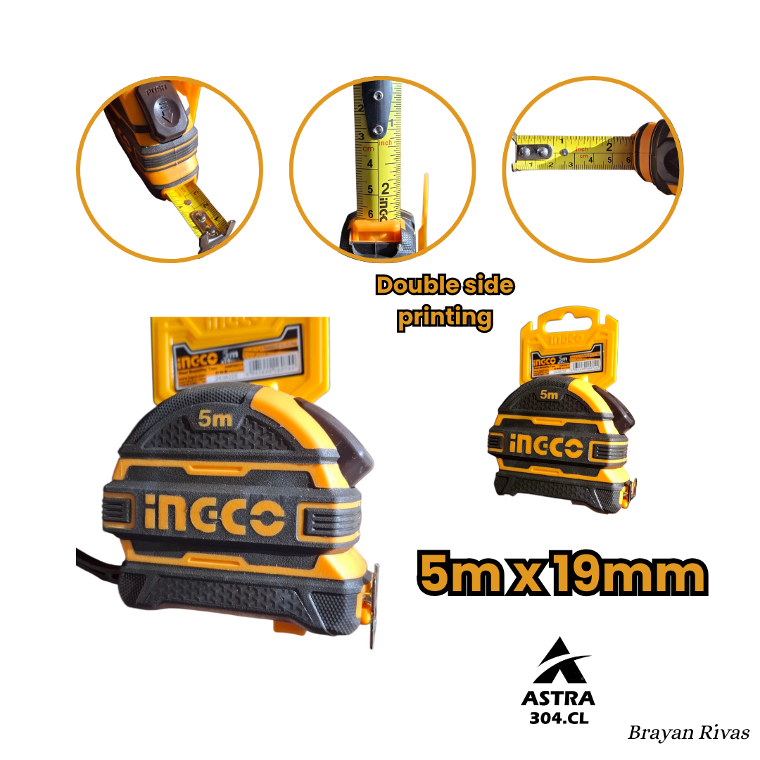 Huincha HSMT08519 con cinta extendida mostrando medidas