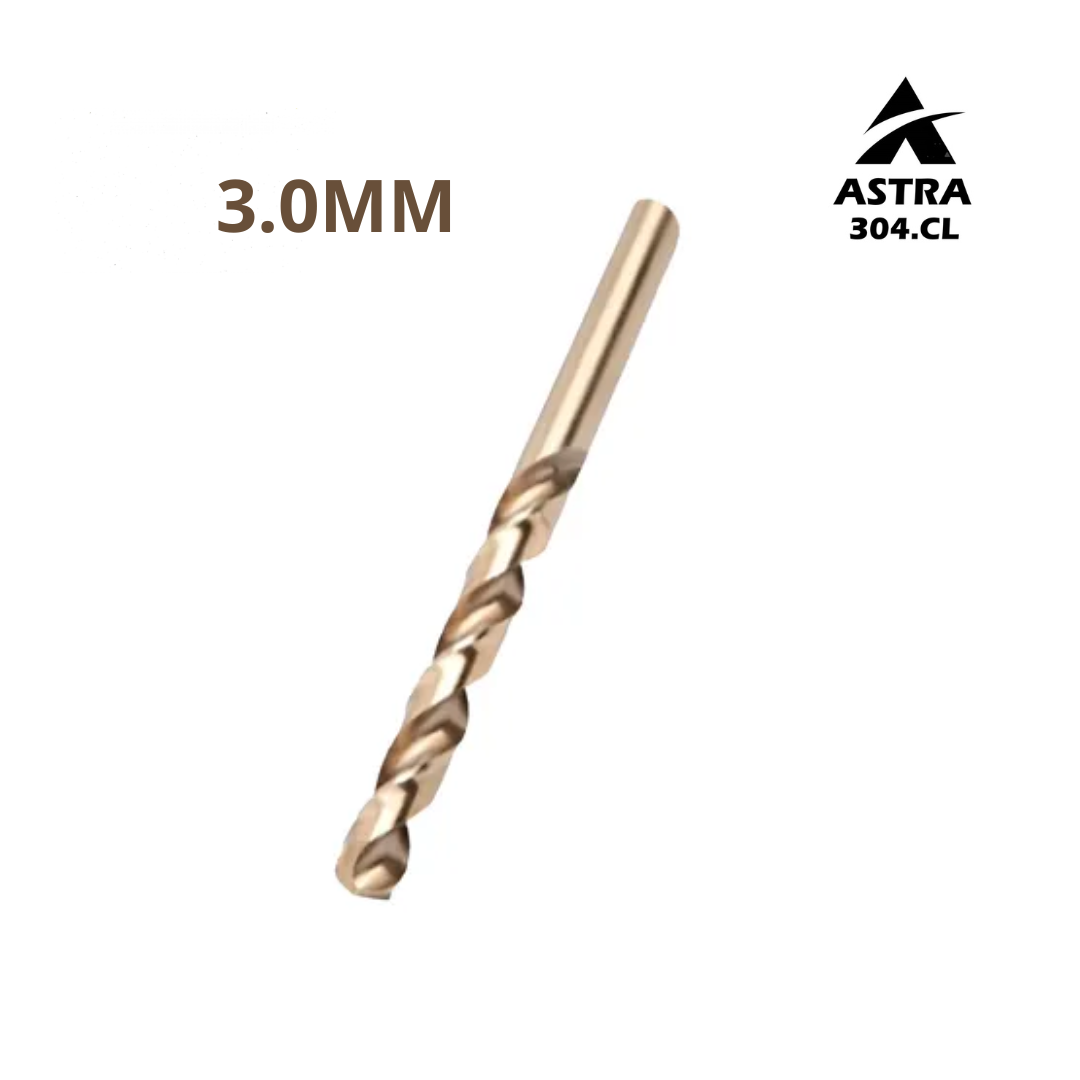 Broca HSS cobalto 3mm TJWELD para metales