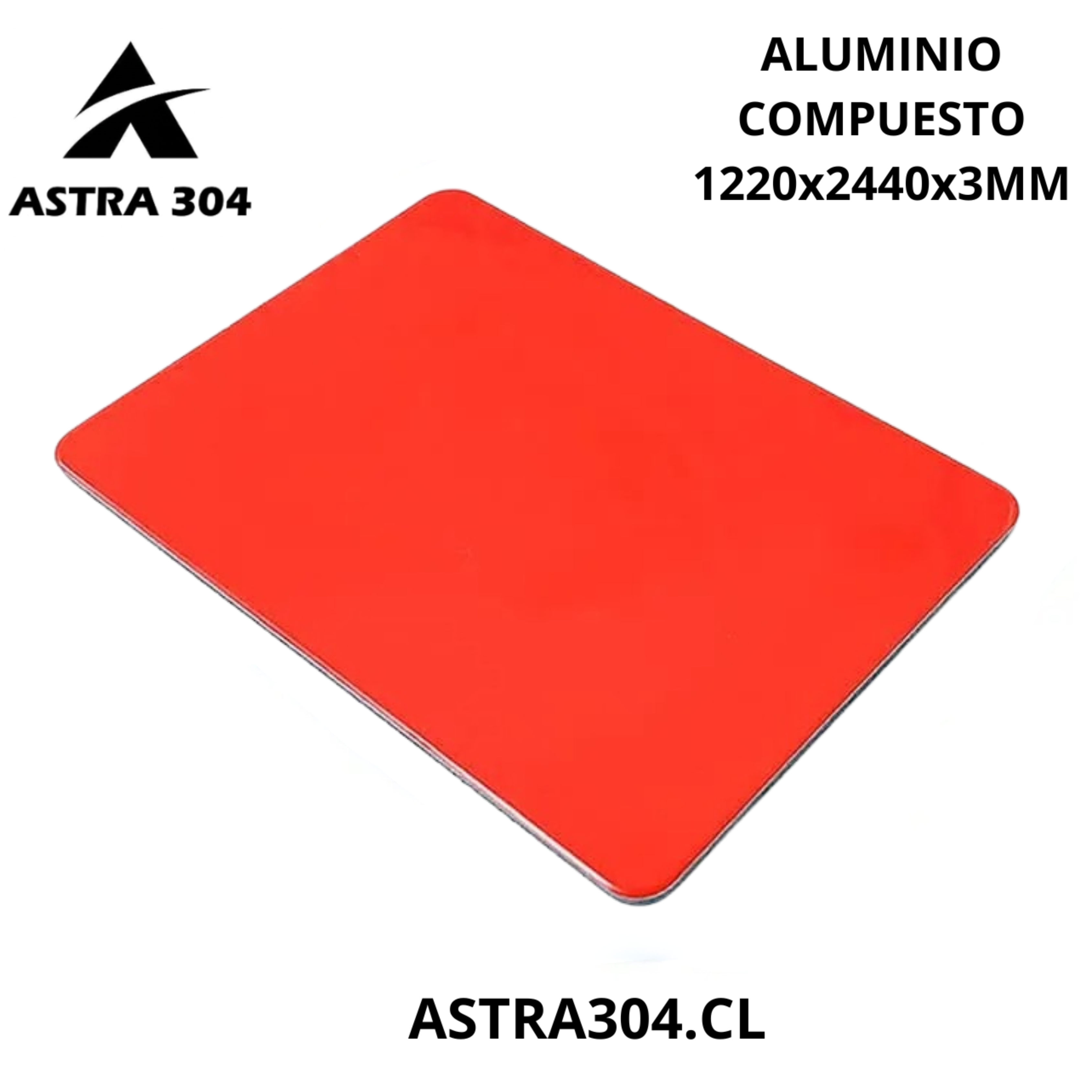 Panel aluminio rojo mate para exteriores e interiores